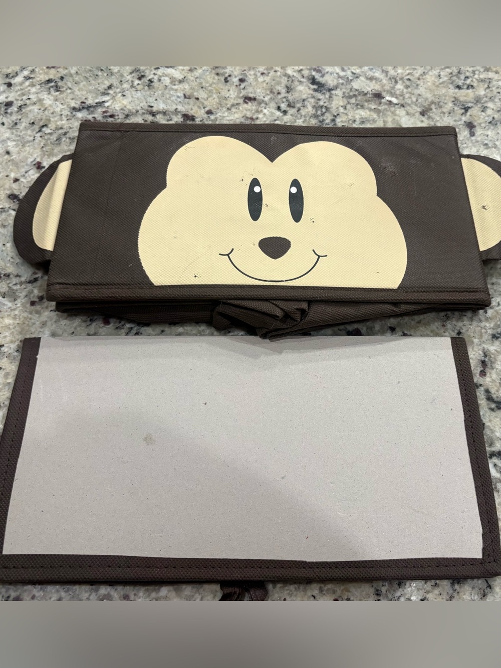 Brown monkey collapsable storage box